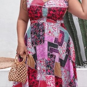 Patchwork Pink  Cami Dress